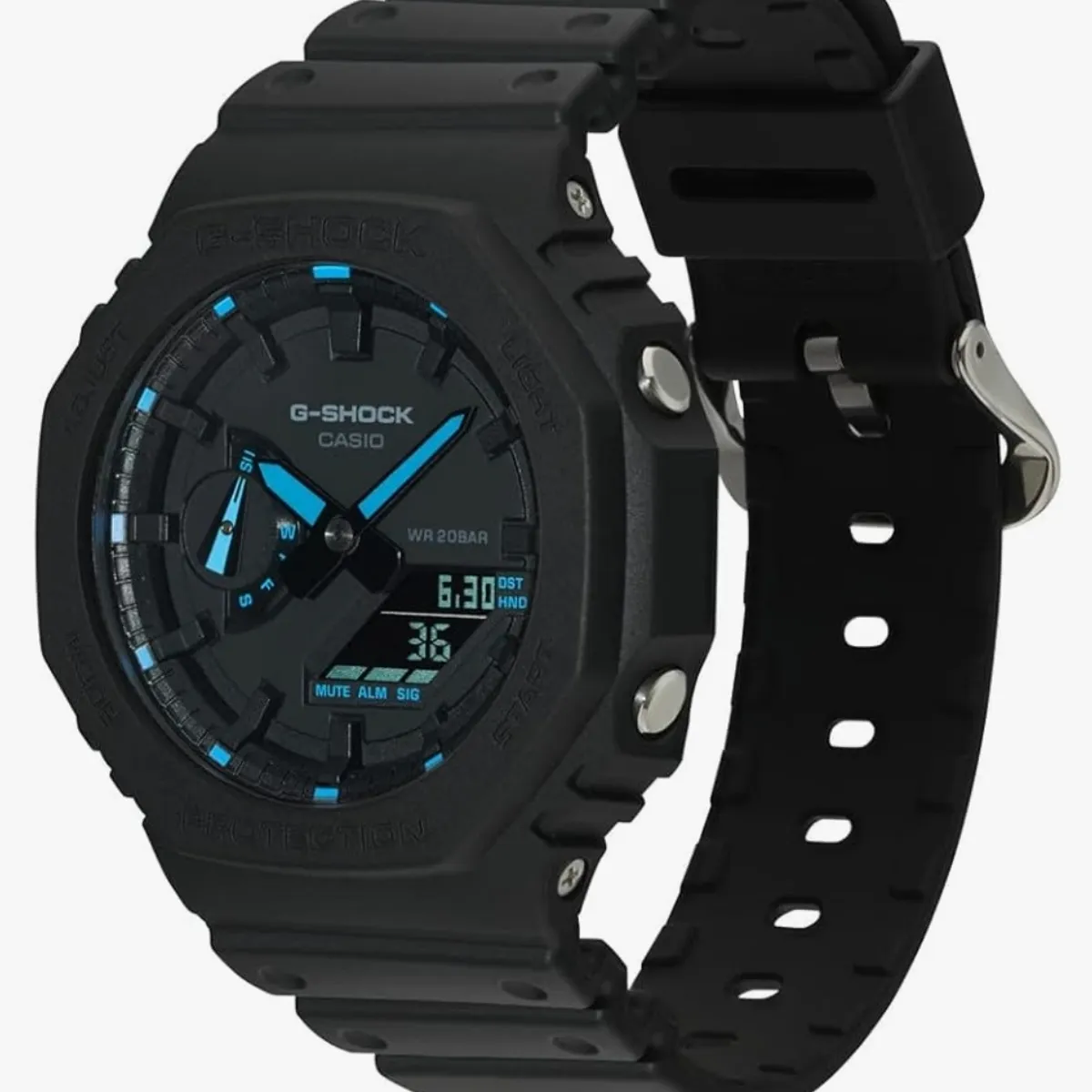 CASIO - RELOJ CASIO GSHOCK GA2100-1A2 HOMBRE OCTOGONAL CARBONO WR200M