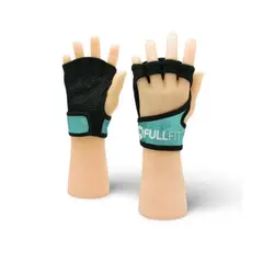 GENERICO - Par Guantes gym Grab Shiny con brillos CIAN FullFit Talla M