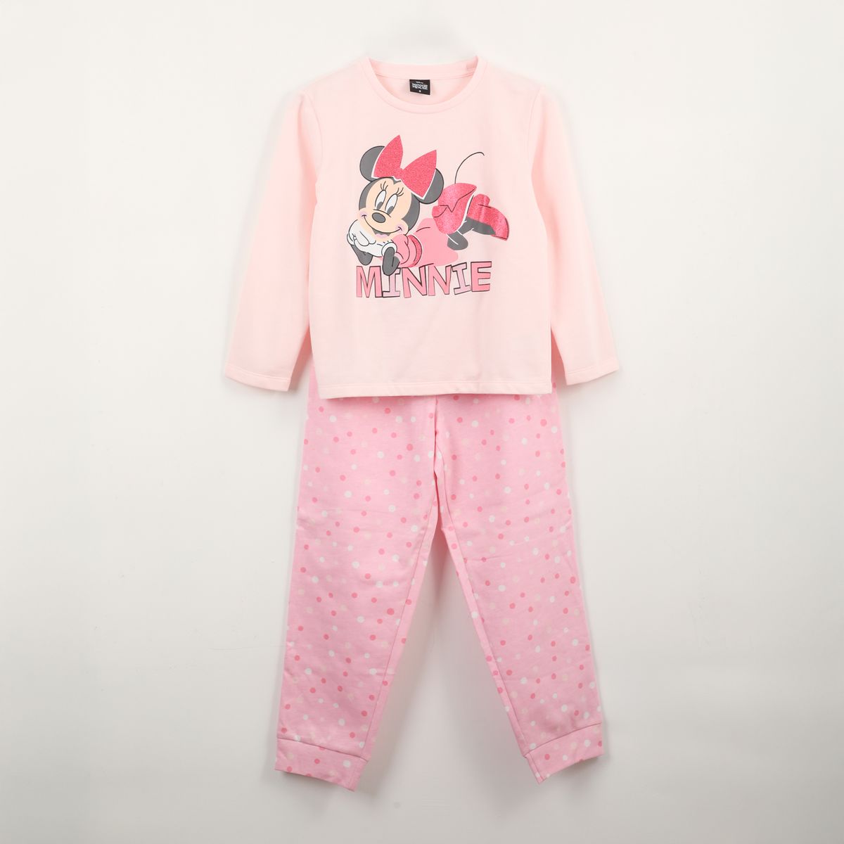 DISNEY - Pijama Manga Larga Niña Minnie Mouse Rosado Disney