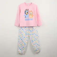 BLUEY - Pijama Manga Larga Niña Shake It Rosado Bingo &