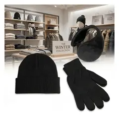 EKOL TACTICA MILITAR - Set Térmico Unisex Gorro, Guantes de Lana y Orejera de Polar