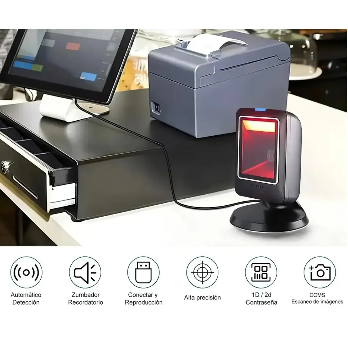 GENERICO Omnidireccional Lector De Código De Barras Con Usb Labg ...