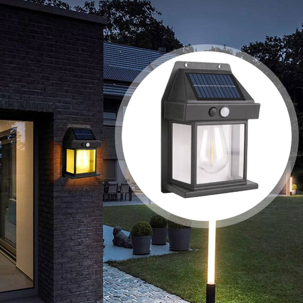 GENERICO - SENSOR SOLAR LED CON DETECCION DE MOVIMIENTO
