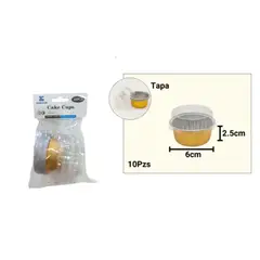 GENERICO - Capsula de aluminio redonda con tapa 6×3cm