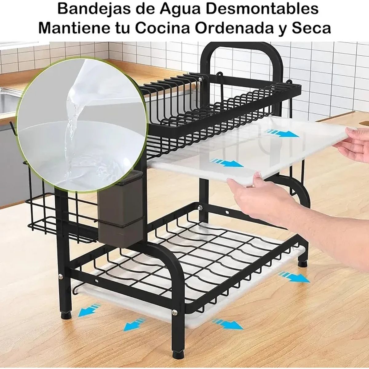 GENERICO - Secador Escurridor de Platos 2 Niveles