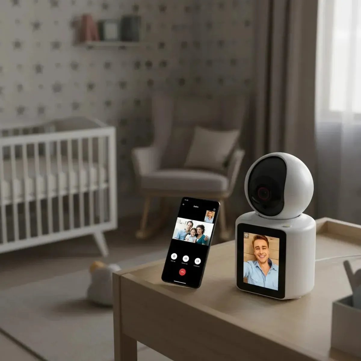 GENERICO - Camara Monitor Bebe Ip Seguridad Vigilancia Niños Wifi Video Llamadas Detección De Movimiento