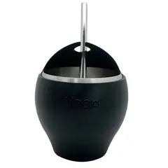 KEEP - Mate Acero Inoxidable 230ml con Bombilla Negro - PS