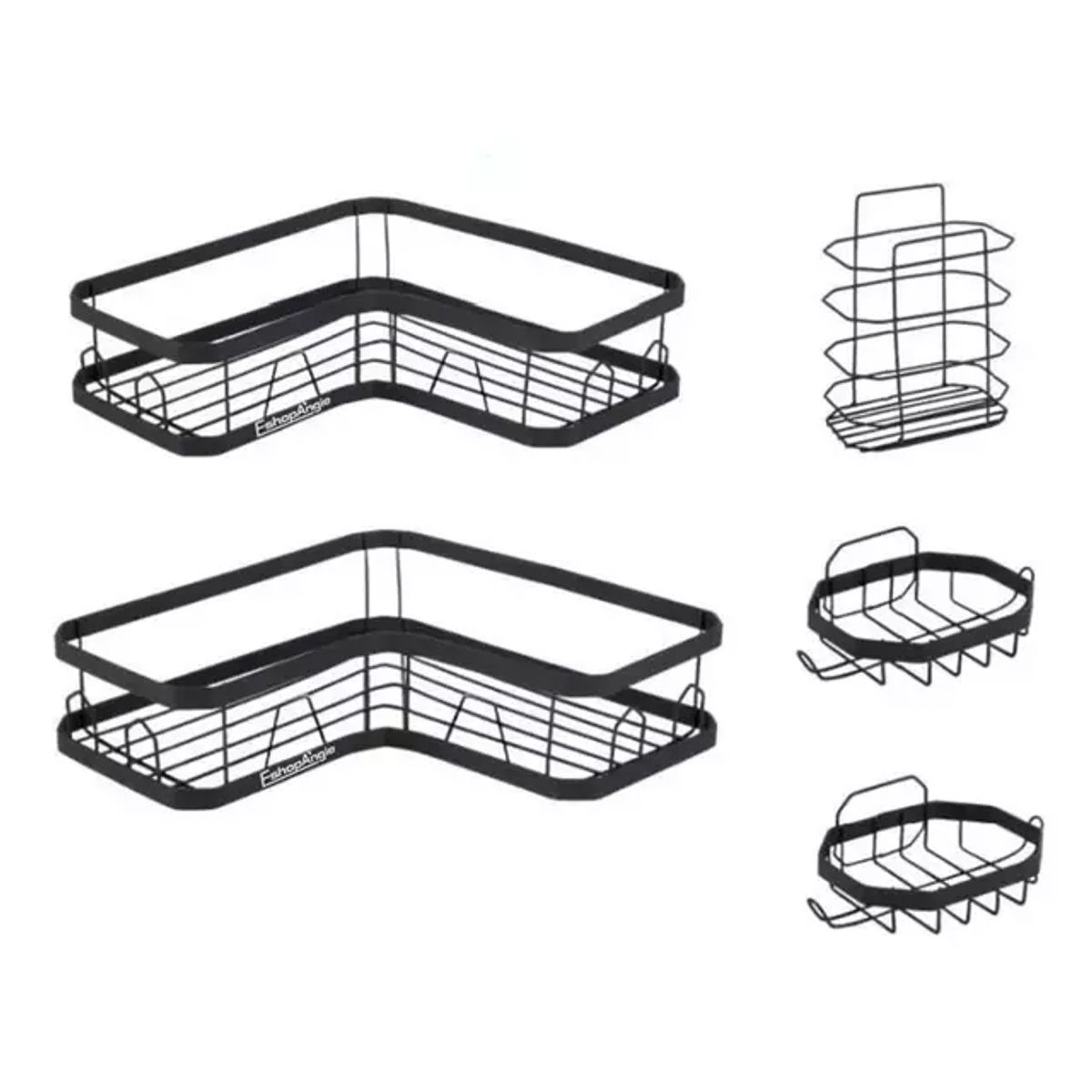 GENERICO - Set 5 Piezas Esquinero Organizador Ducha Baño con Adhesivos