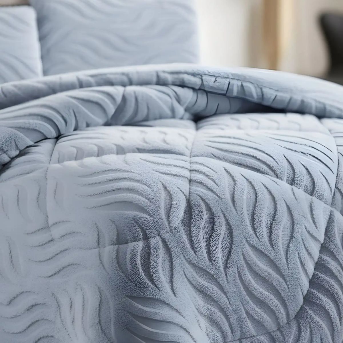 GENERICO - Cobertor Invierno King Elegante Térmico con Chiporro Premium