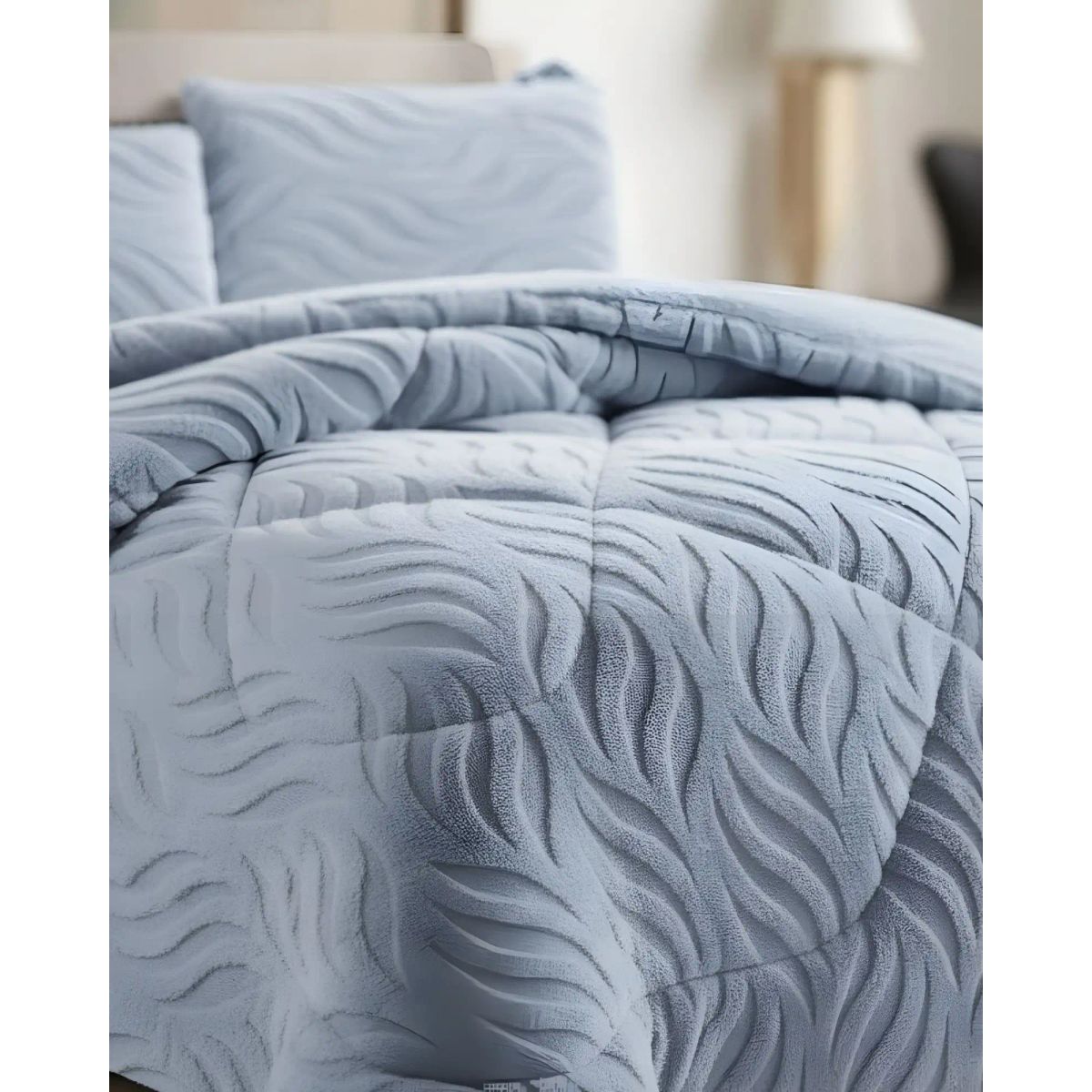 GENERICO - Cobertor Invierno King Elegante Térmico con Chiporro Premium