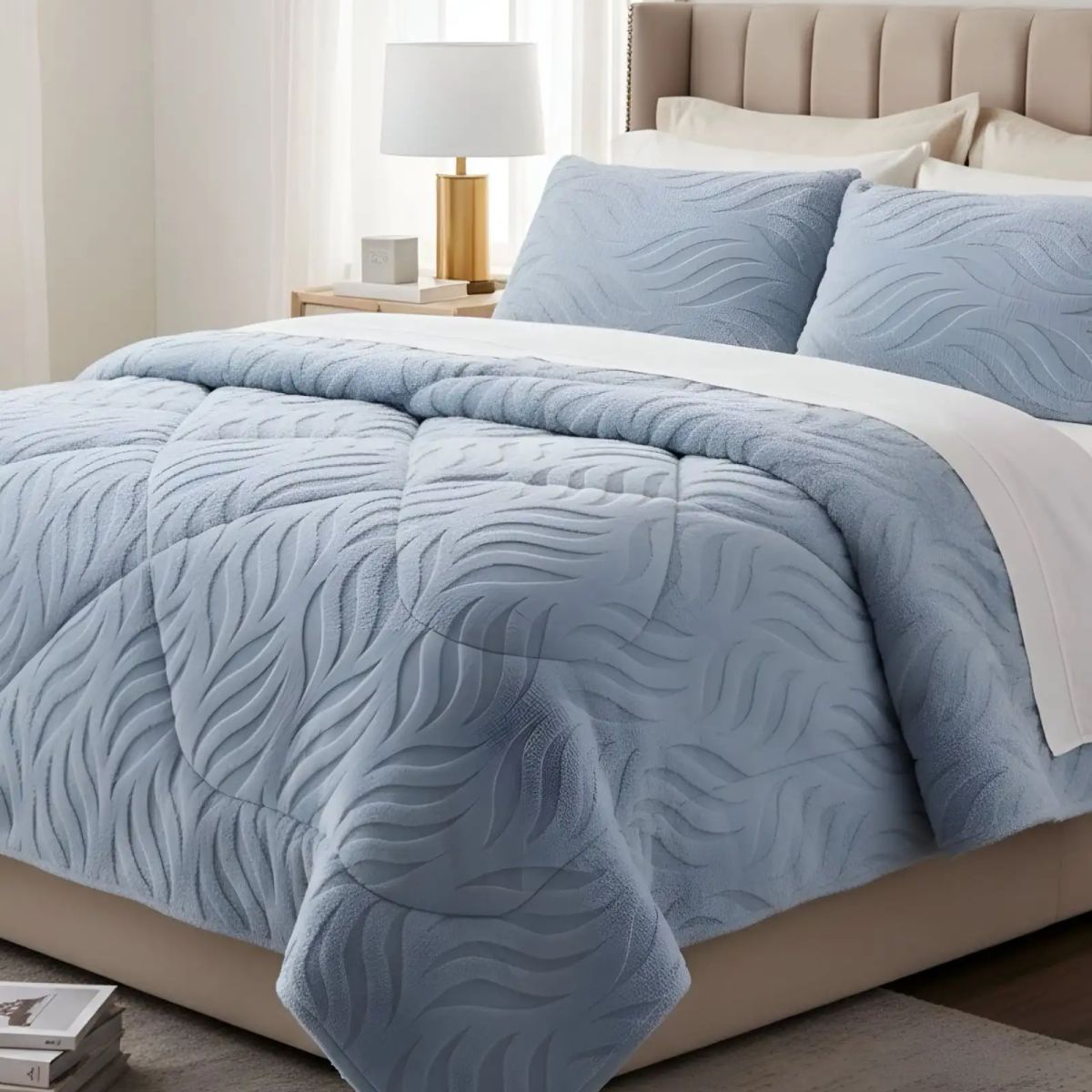 GENERICO - Cobertor Invierno King Elegante Térmico con Chiporro Premium