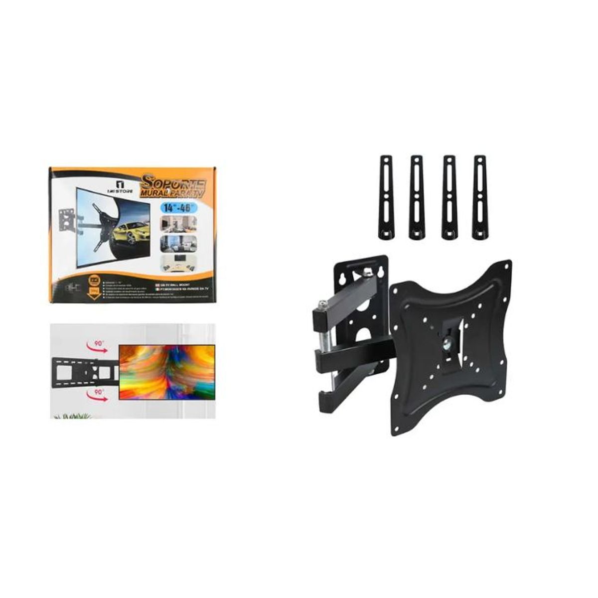 GENERICO - SOPORTE MURAL PARA TV 14-40 PULGADAS NEGRO