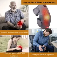 GENERICO - Rodillera 2 en 1 con Calor y Masaje. Alivio al Dolor de Rodilla