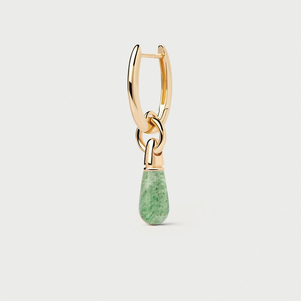 PDPAOLA - verde Aventurine Jupiter Individual Hoop