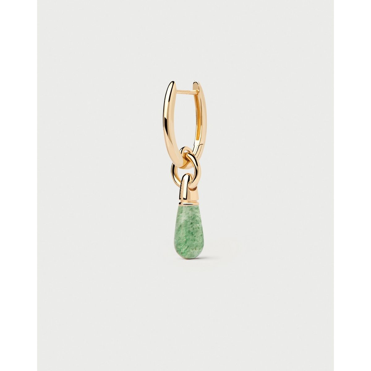 PDPAOLA - verde Aventurine Jupiter Individual Hoop