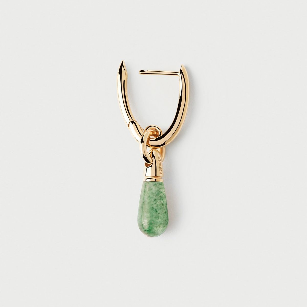 PDPAOLA - verde Aventurine Jupiter Individual Hoop