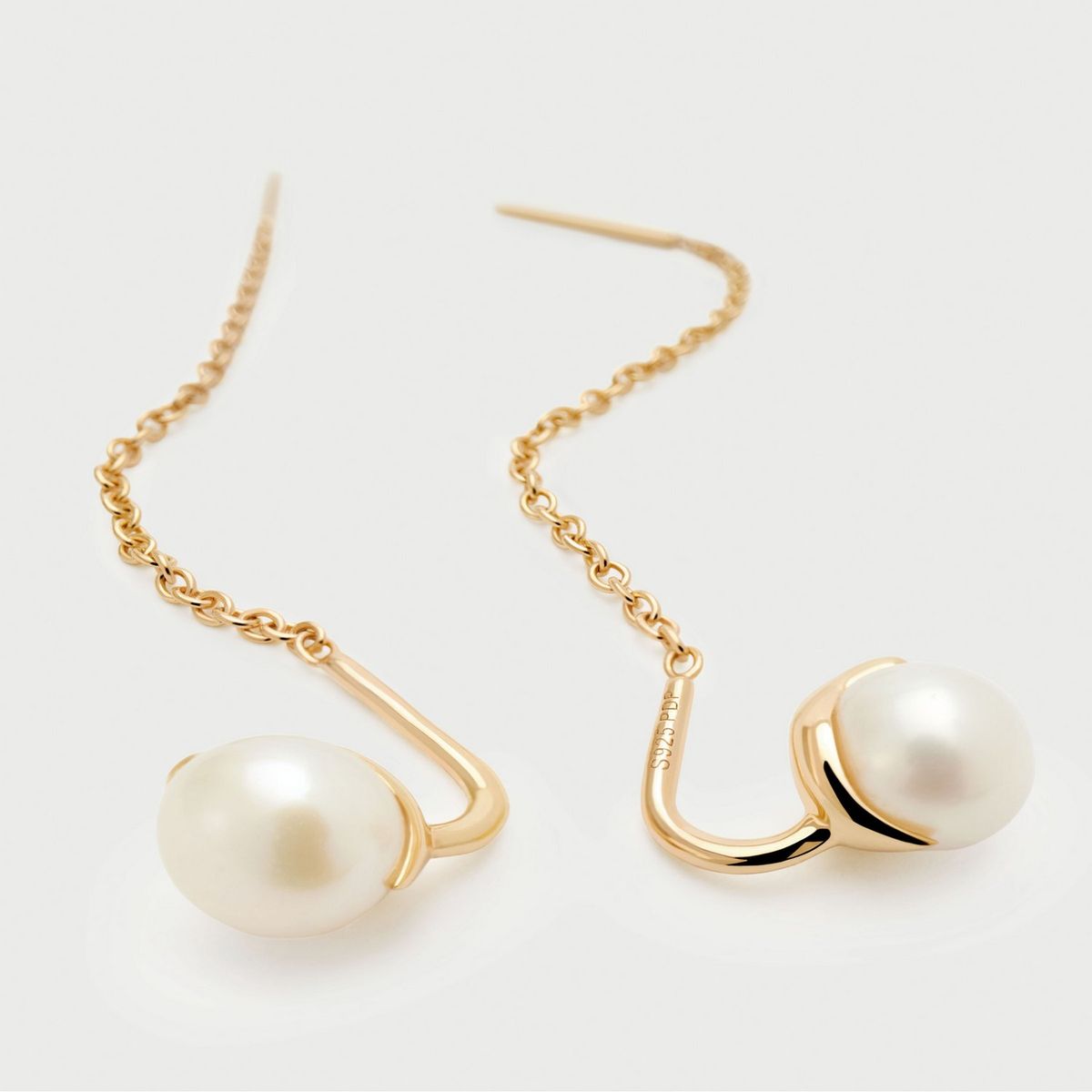 PDPAOLA - Aros Perla Lyra Baño de Oro PDPAOLA