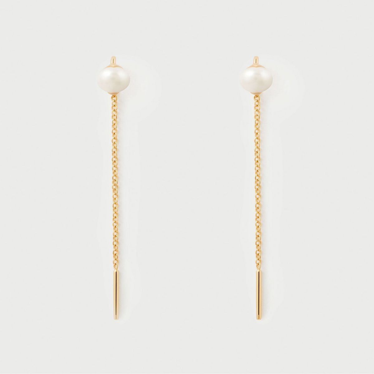 PDPAOLA - Aros Perla Lyra Baño de Oro PDPAOLA