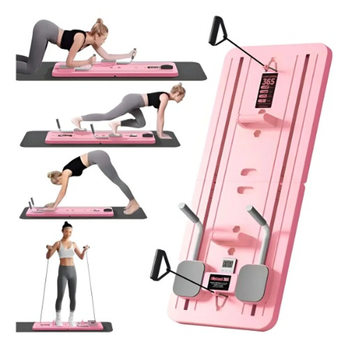 GENERICO - Tabla De Entrenamiento Fitness Multifuncional 6 En 1 Color Rosa