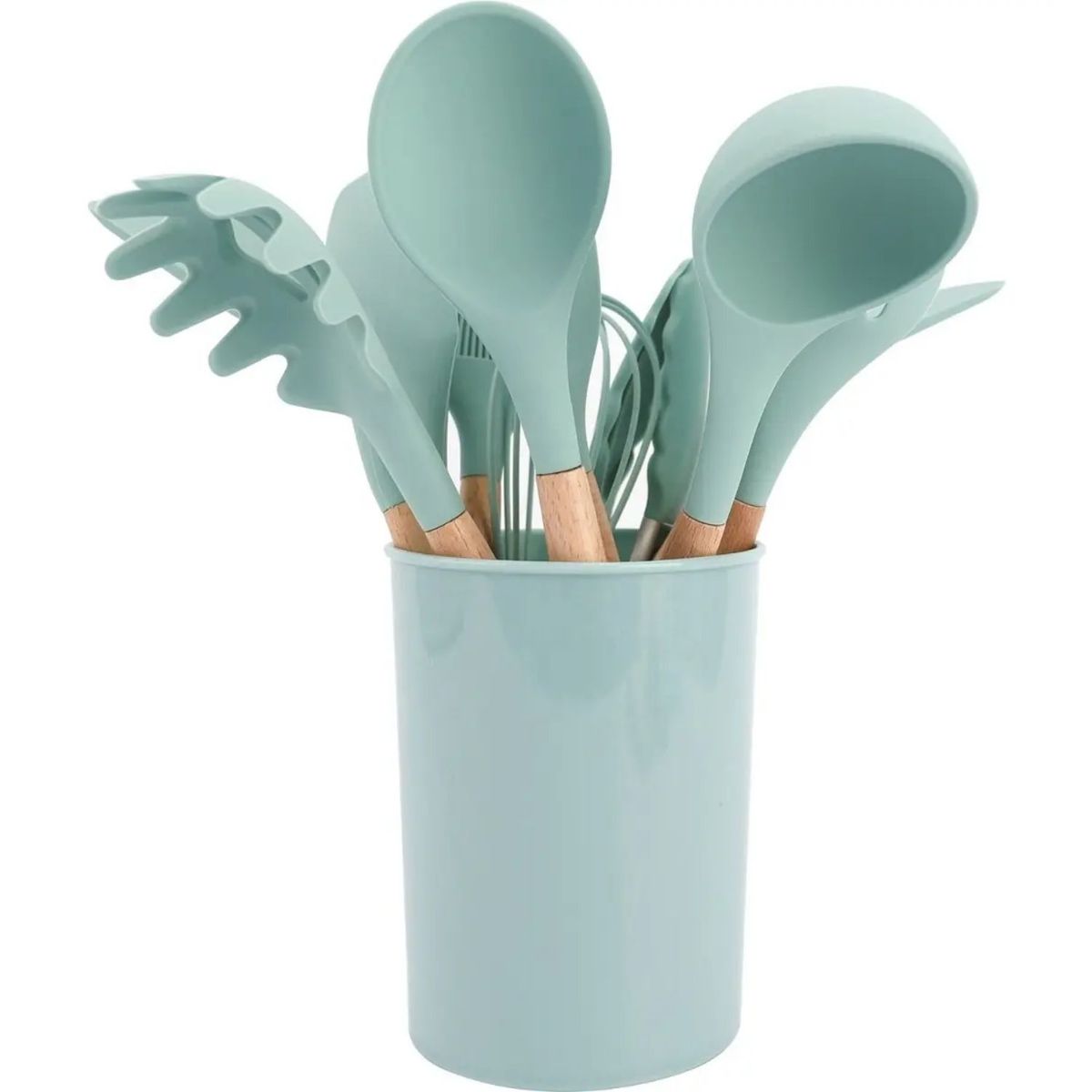 GENERICO - Kit Utensilios Cocina Juego De 12 Piezas En Silicona Turquesa