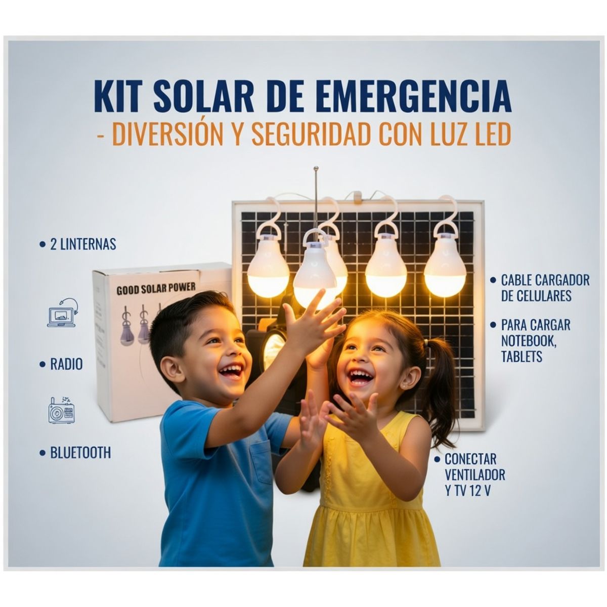 MOVI - Carga Kit Solar, Carga Notebook, Celular, Conecta TV