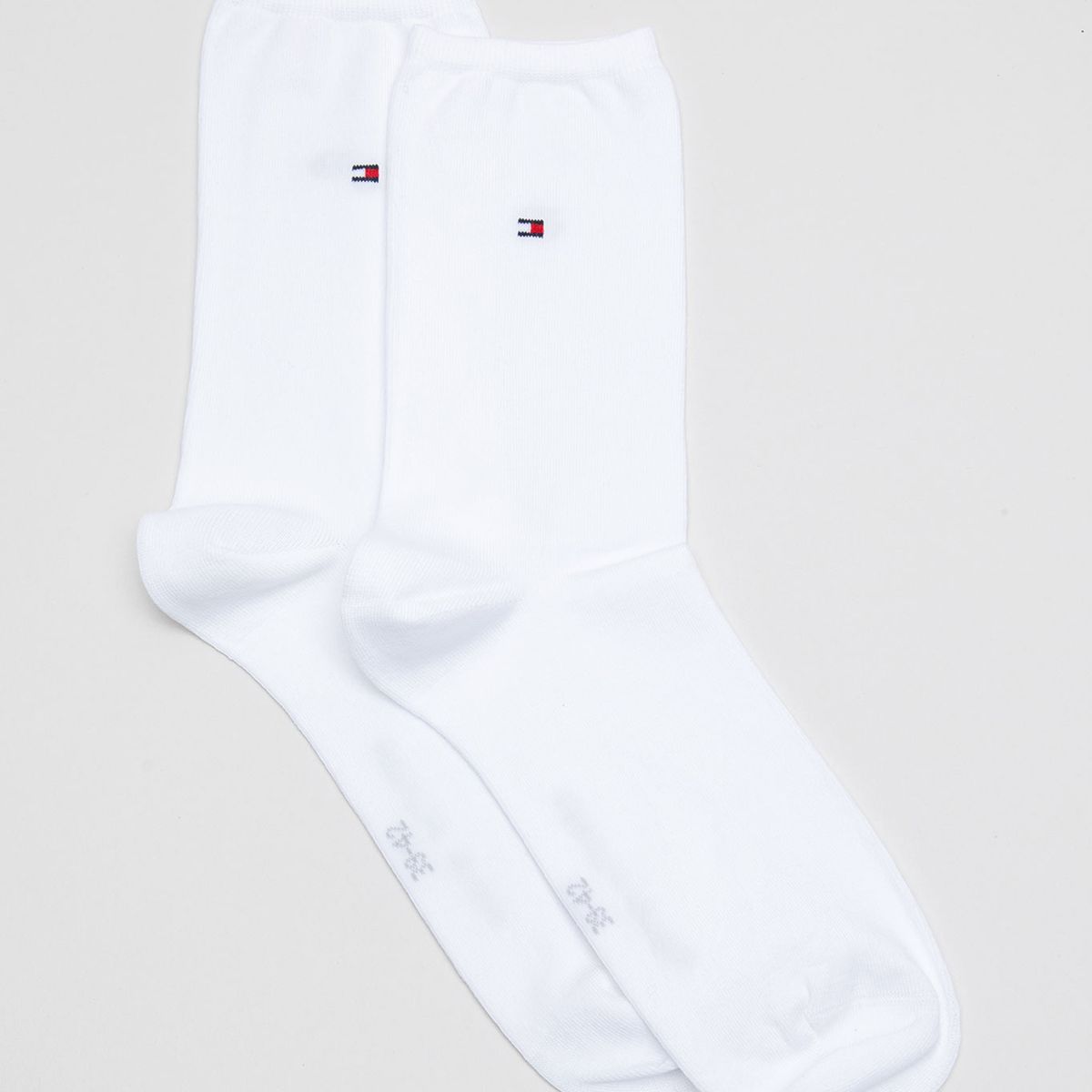 TOMMY HILFIGER - Pack De 2 Calcetines Con Logo Bordado Blanco Tommy Hilfiger