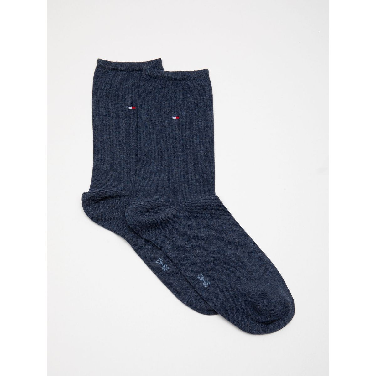 TOMMY HILFIGER - Pack De 2 Calcetines Con Logo Bordado Azul Tommy Hilfiger