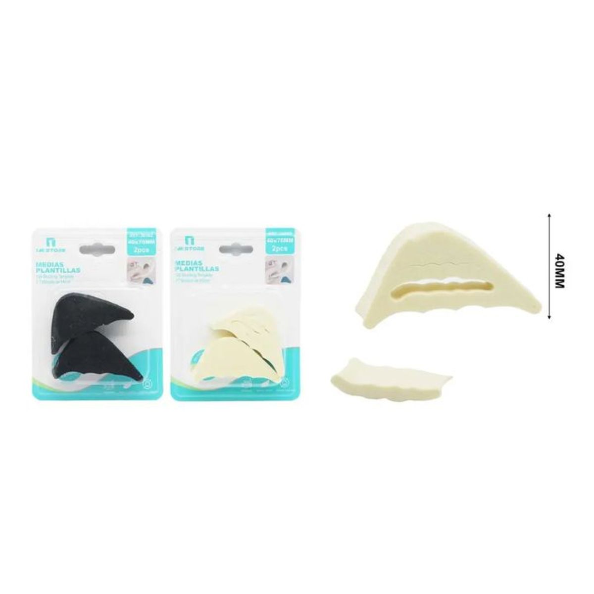 GENERICO - MEDIAS PLANTILLAS PUNTERA 2PCS