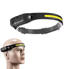 GENERICO - Linterna Frontal LED Recargable con Sensor de Movimiento Tamaño Ajustable