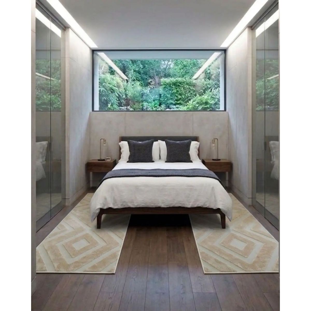 GENERICO - Pack 2 Alfombras de Pasillo Premium Colección Geometric Luxury 60 x 160 cm