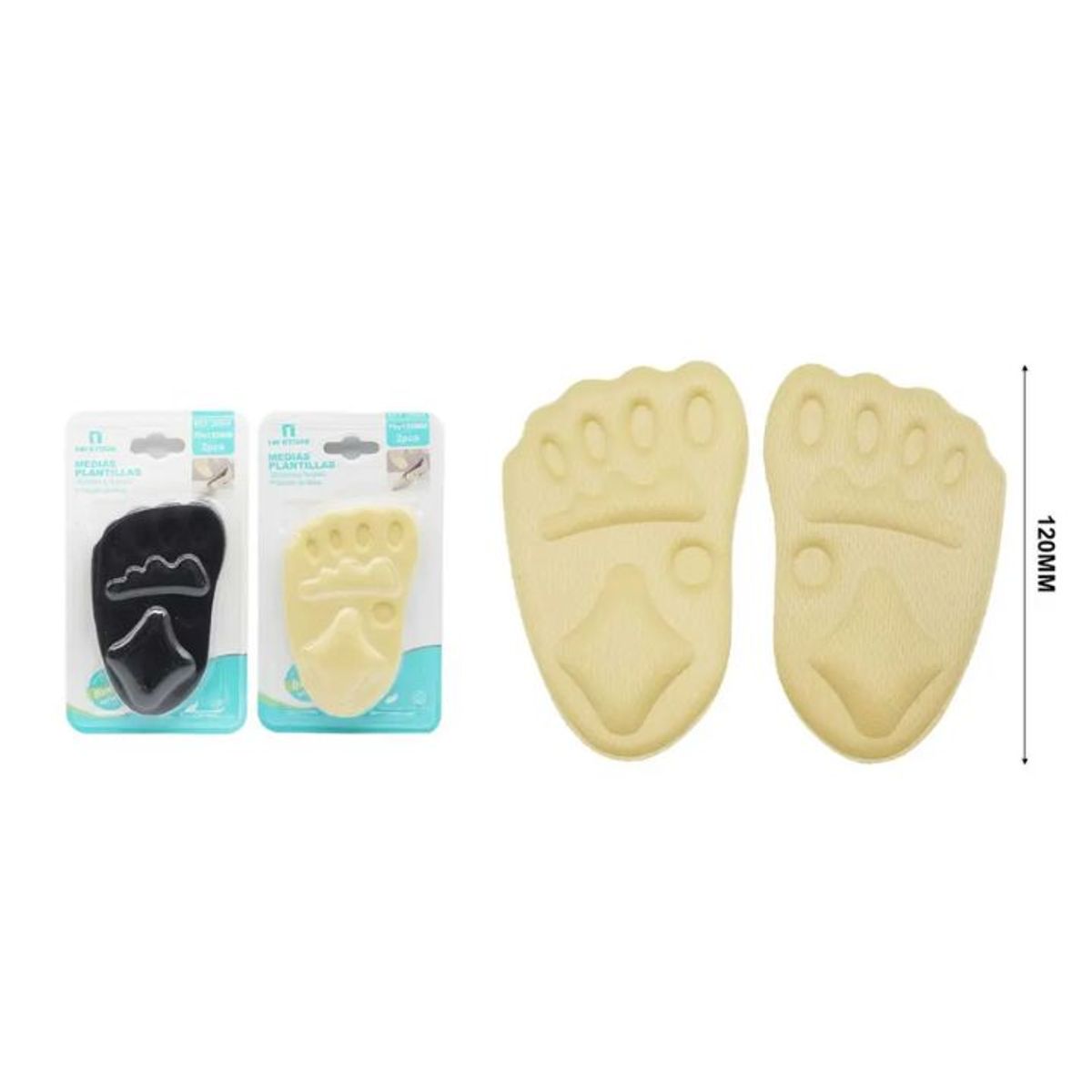 GENERICO - ALMOHADILLA ANTIDESLIZANTE PARA PIE 2PCS