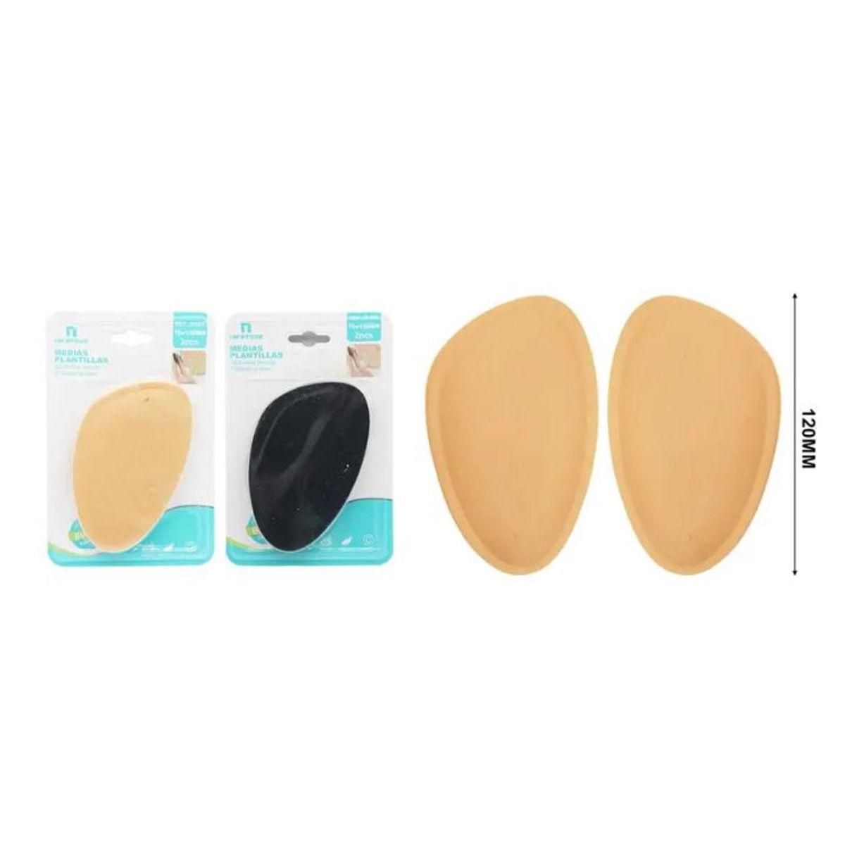 GENERICO - ALMOHADILLA ANTIDESLIZANTE PARA PIE 2PCS