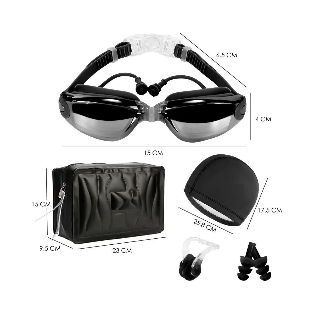 GENERICO - 6 En 1 Kit Gafas De Natación Sin Fugas Protección Labg