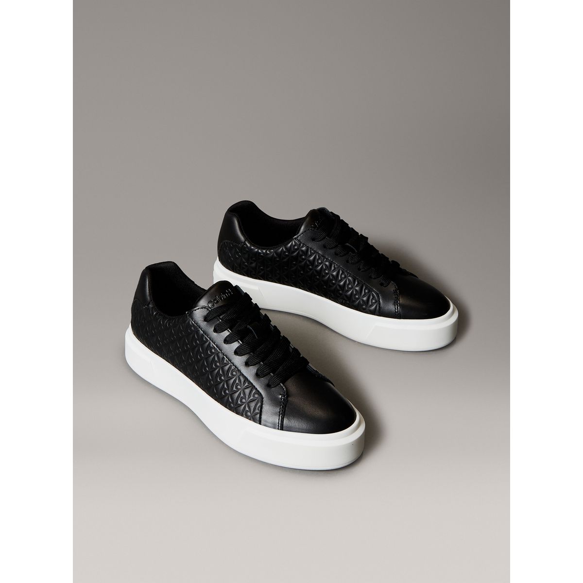 CALVIN KLEIN - Zapatillas Basket en Cuero Negro Calvin Klein