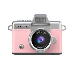 RENVMEXY - Cámara Mini infantil 720P, pantalla abatible, portátil como collar, regalo ideal