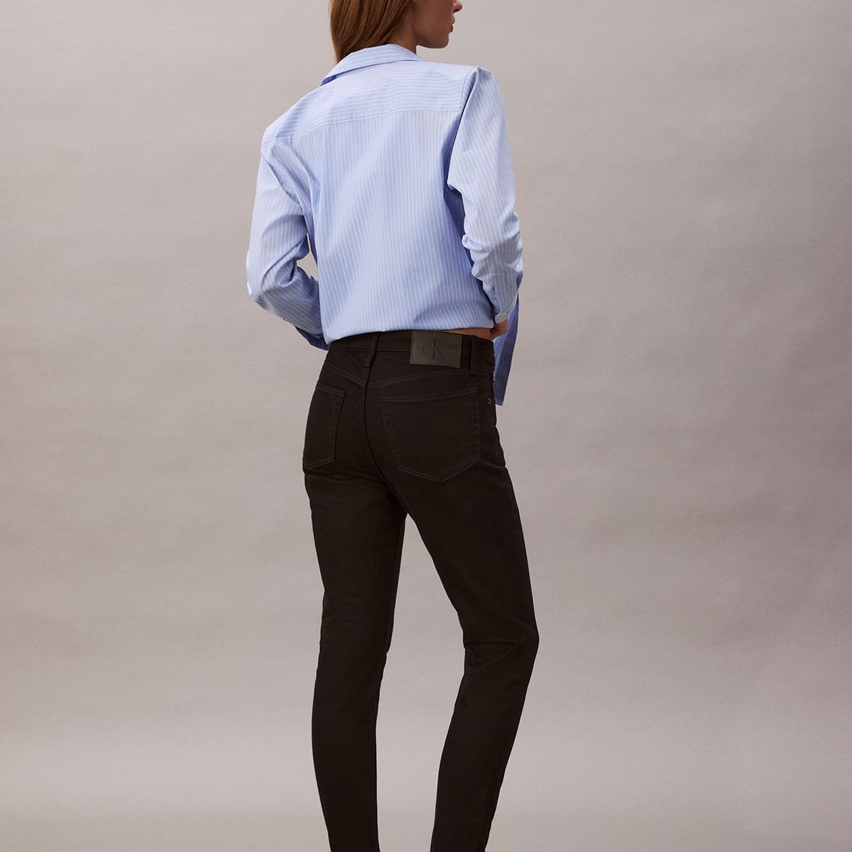 CALVIN KLEIN - Jeans Skinny Classic de Talle Medio Negro Calvin Klein