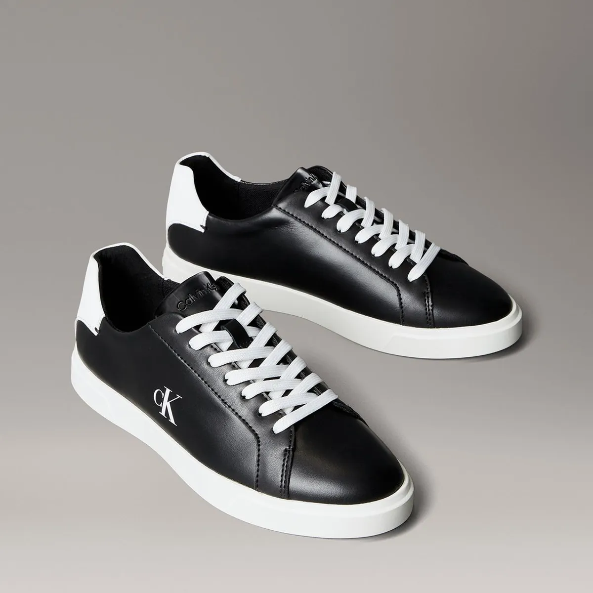 CALVIN KLEIN - Zapatillas de Cuero con Logo