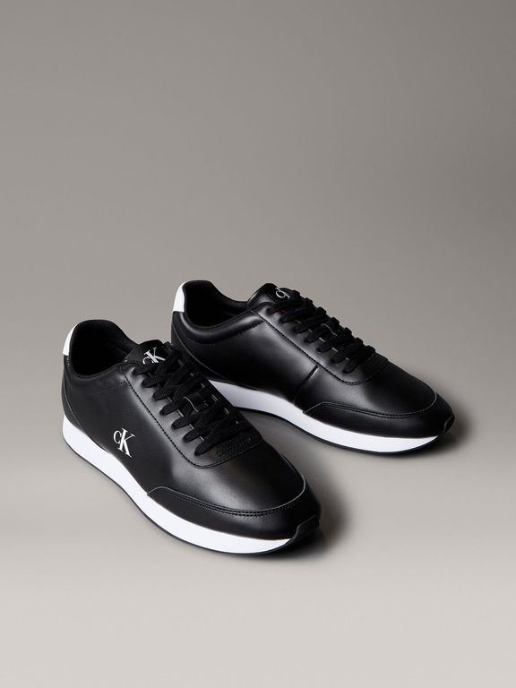 Zapatillas Retro Runner en Cuero Negro