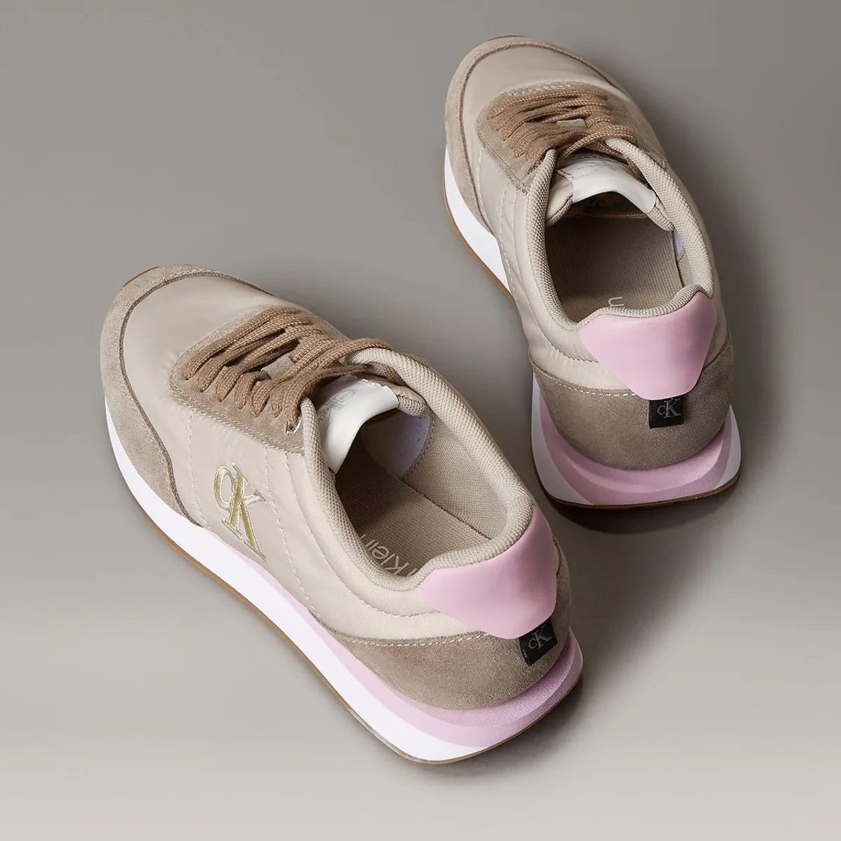 CALVIN KLEIN - Zapatillas Retro Runner Beige Calvin Klein