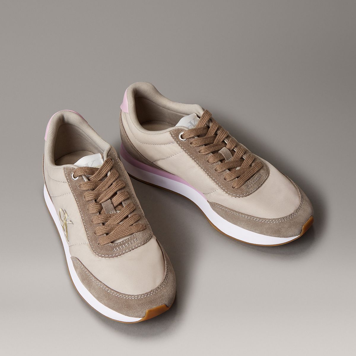 CALVIN KLEIN - Zapatillas Retro Runner Beige Calvin Klein