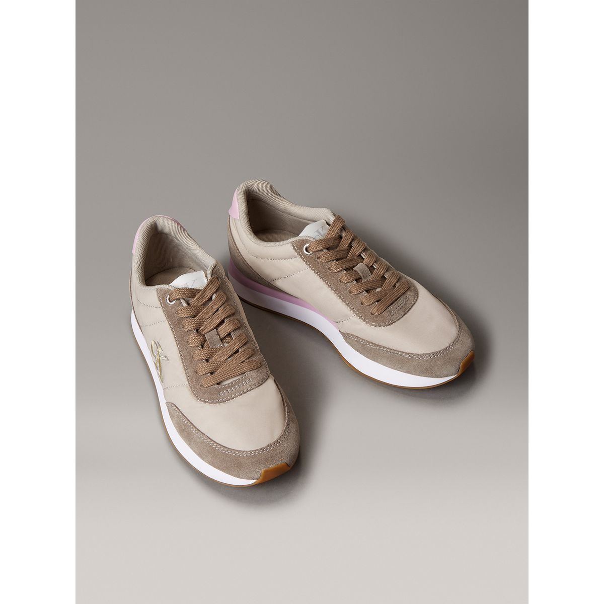 CALVIN KLEIN - Zapatillas Retro Runner Beige Calvin Klein