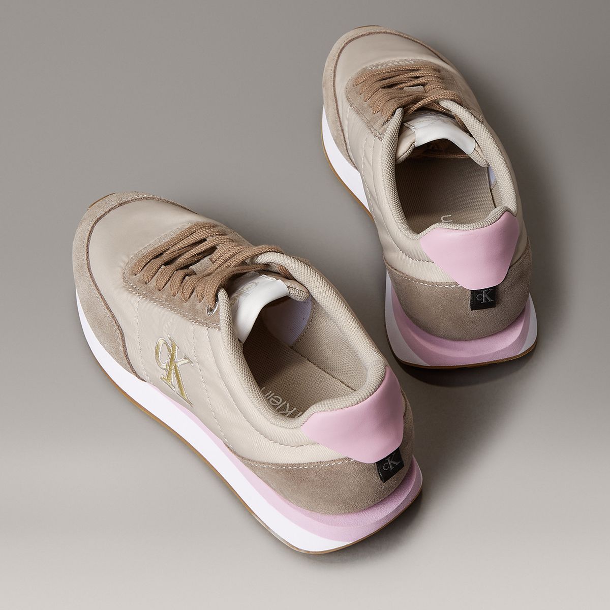 CALVIN KLEIN - Zapatillas Retro Runner Beige Calvin Klein