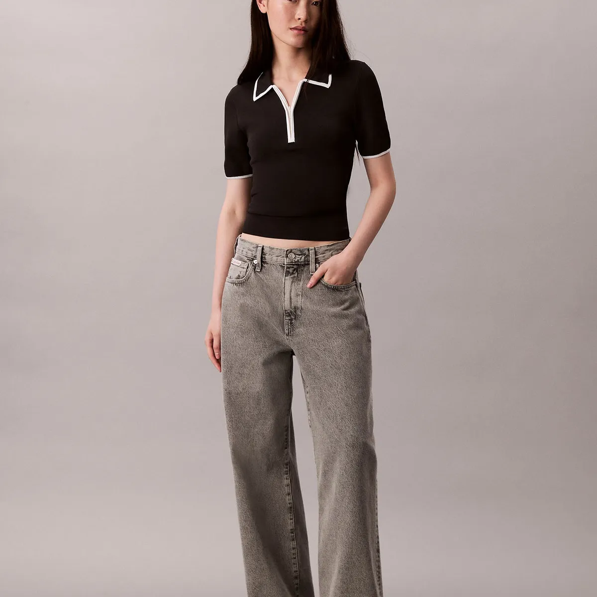 CALVIN KLEIN - Polo con Bordes en Contraste