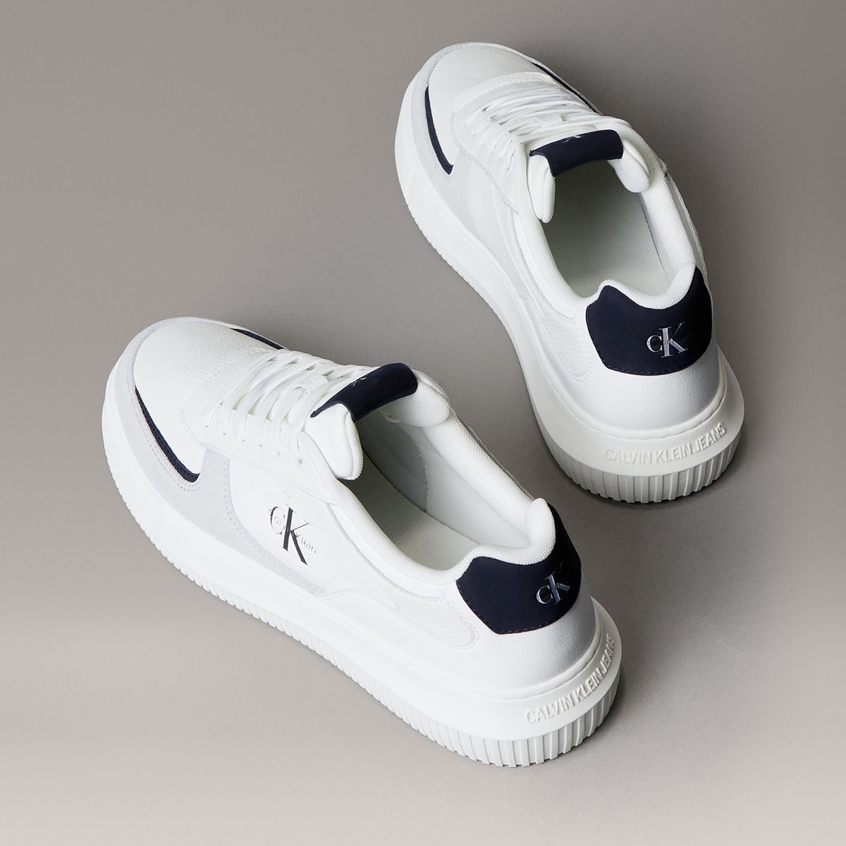 CALVIN KLEIN - Zapatillas Chuncky con Suela Gruesa Blanco Calvin Klein