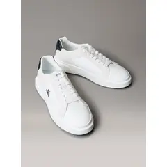 CALVIN KLEIN - Zapatillas de Cuero con Suela Gruesa Blanco