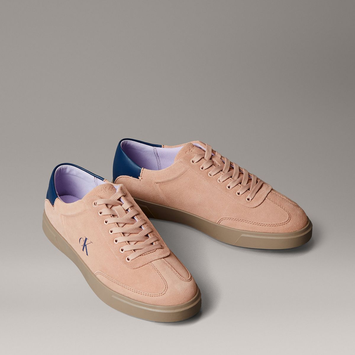 CALVIN KLEIN - Zapatillas de Ante de Caña Baja Rosado Calvin Klein