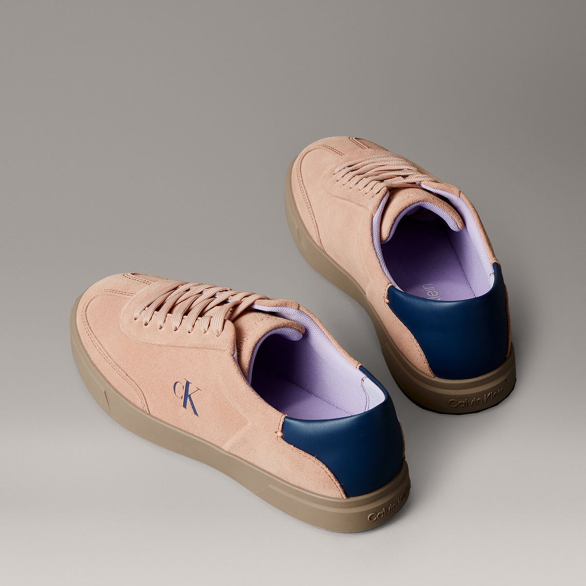 CALVIN KLEIN - Zapatillas de Ante de Caña Baja Rosado Calvin Klein