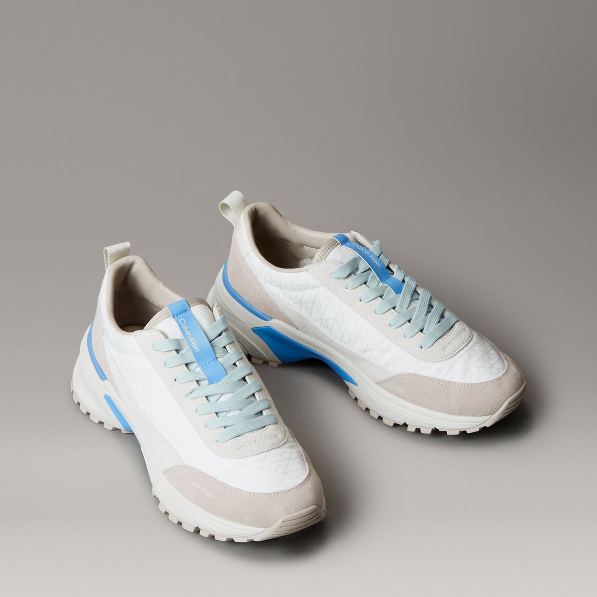 CALVIN KLEIN - Zapatillas Runner con Estampado Integral Beige Calvin Klein