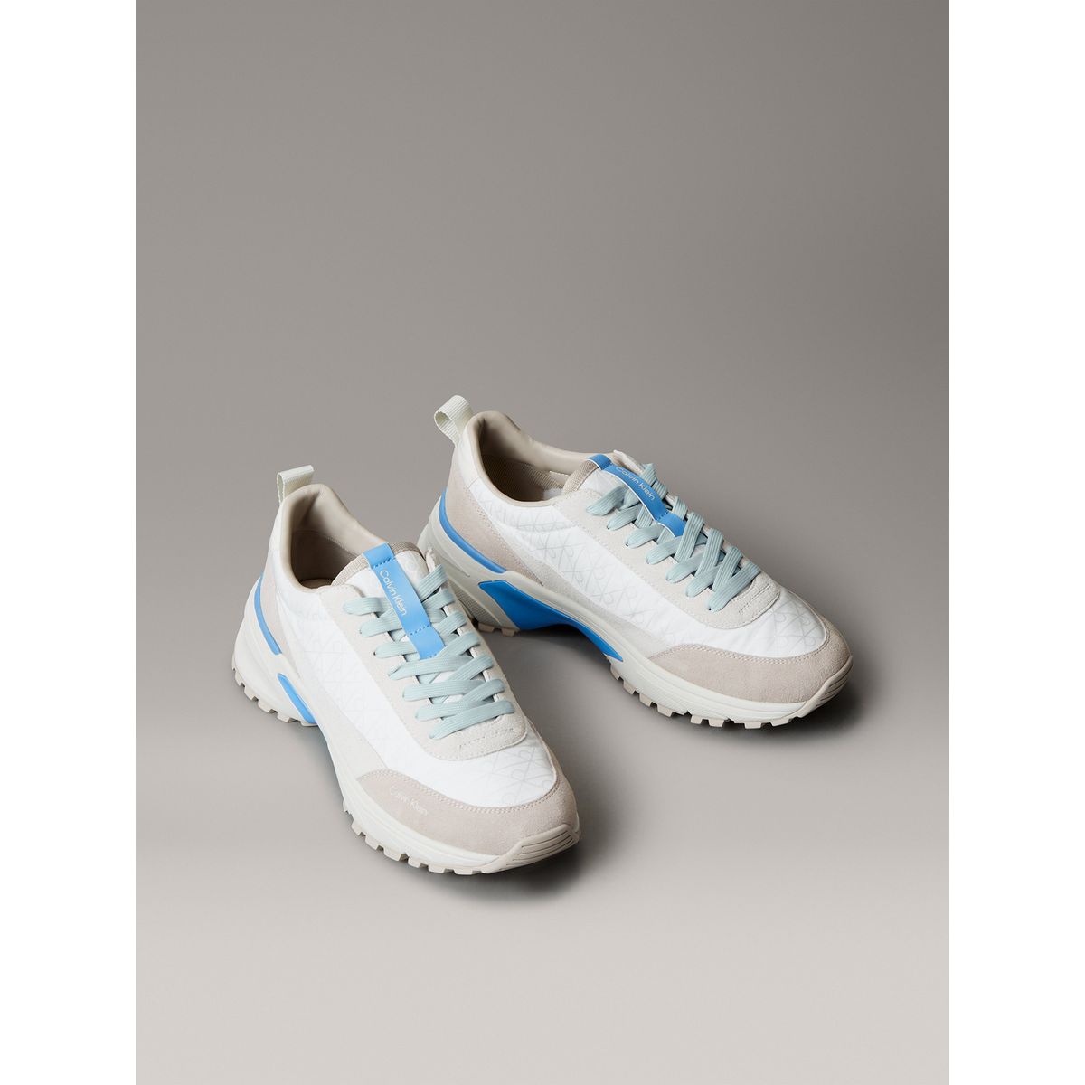 CALVIN KLEIN - Zapatillas Runner con Estampado Integral Beige Calvin Klein