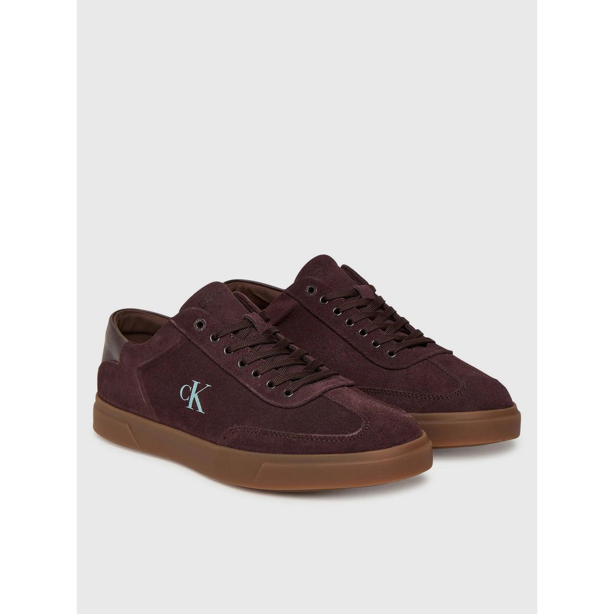 CALVIN KLEIN - Zapatillas de Ante de Caña Baja Burdeo Calvin Klein